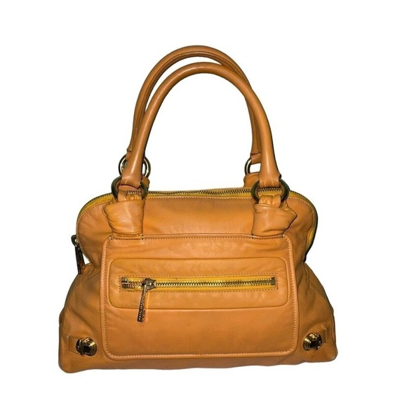 NOTFOR SALE!!!MARC JACOBS 2008 RESORT COLLECTION LEATHER SATCHEL TOTE BAG MANGO - Picture 2 of 16